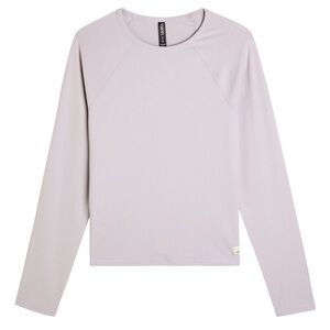 Vuori Pose ribbed jersey top Lavender Size Small